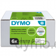 Dymo 2093094 etiket 6-pack 32x57mm wit papier, verwijderbaar