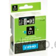 Dymo S0721010 D1 53721 Tape 24mm x 7m White on Black 