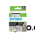 Dymo 45010 D1 Tape 12mm x 7m zwart op transparant