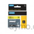 Dymo 18491 RHINO flexibele nylontape zwart op geel 19mm