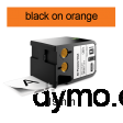 DYMO 1868767 XTL All-Purpose Vinyl 19mm Black on Orange