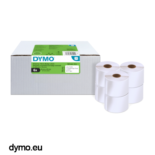 Dymo 2093092 6-pack LW label 99014, 54x101mm, paper, white