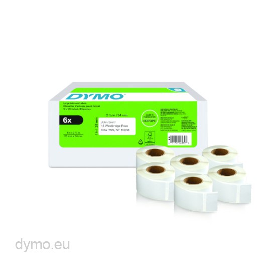 Dymo 2177564 25 x 54 mm Multi pack 6 rolls