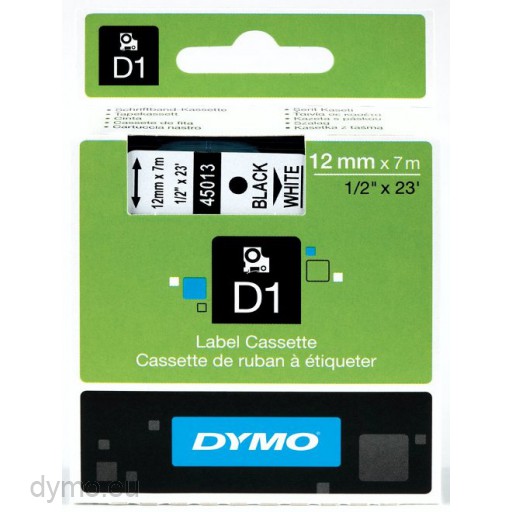 Details about   20PK Black on White Label Tape for DYMO D1 LabelManager 100 45013 12mm S0720530 
