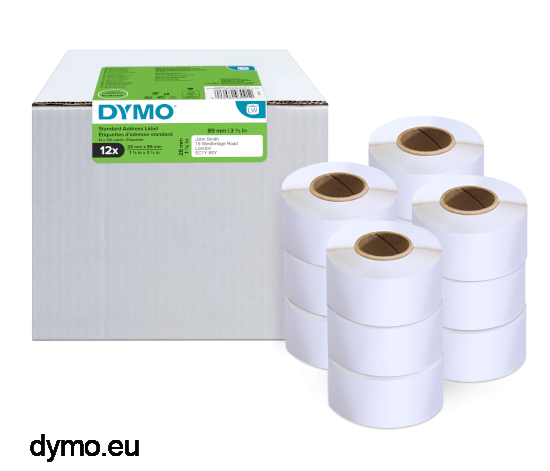 Kwaadaardige tumor handleiding Gemaakt om te onthouden Dymo 2093091 12-pack LW label 99010, 89x28mm, paper, white, permanent  adhesive | Dymo.eu