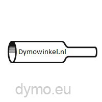 Dymo 6PK 18051 Heat Shrink Tube Sleeving 6mm Black on White for DYMO Rhino 5000 