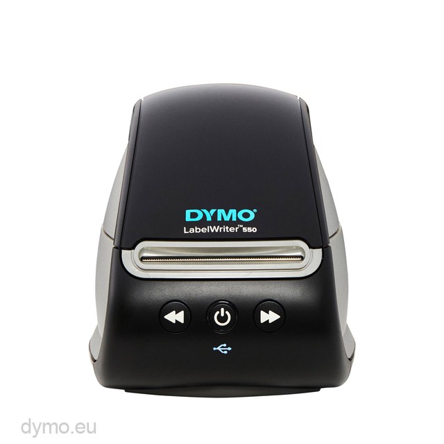 EU-Stecker DYMO Etikettendrucker LabelWriter 550 Turbo automatische Etikettenerkennung druckt Versandetiketten und mehr Etikettendrucker mit Hochgeschwindigkeits-Thermodirektdruck