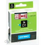 Dymo S0720850 D1 45805 Tape 19mm x 7m Red on White