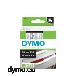 Dymo S0720820 D1 45800 Tape 19mm x 7m Black on Clear