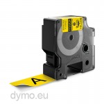 Dymo 1734525 RHINO flexibel nylon zwart op geel 24mm
