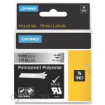 Dymo RHINO 1805441 permanent polyester black on metallic 6mm