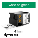 DYMO 1868784 XTL All-Purp Vinyl 41mm White on Green