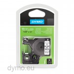 Dymo S0718040 16957 D1 Flexible Nylon Tape 12mm x 3,5m Black on White