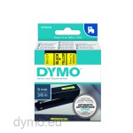 Dymo S0720730 D1 40918 Tape 9mm x 7m Black on Yellow
